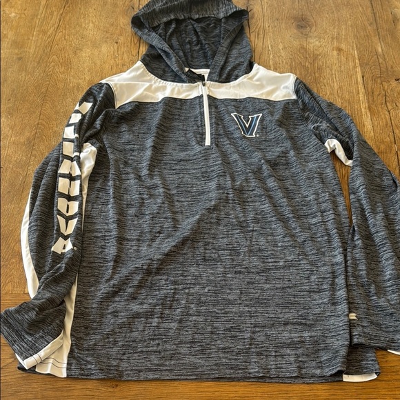 VILLANOVA BASKETBALL HOODED SHIRT QUARTER ZIP - Picture 1 of 4